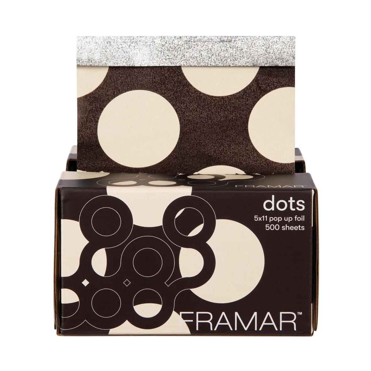 FRAMAR 5x11 Pop Up Foil - Big Brown Dots (500 kpl)