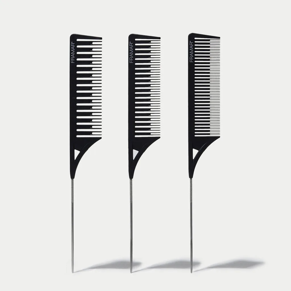 FRAMAR Dreamweaver Comb Black, 3kpl piikkikampoja, musta