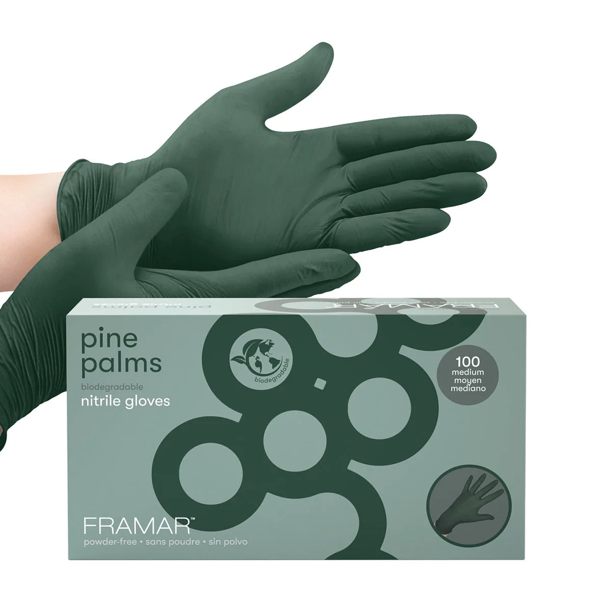 FRAMAR Pine Palms - nitriilikäsine 100 kpl, M