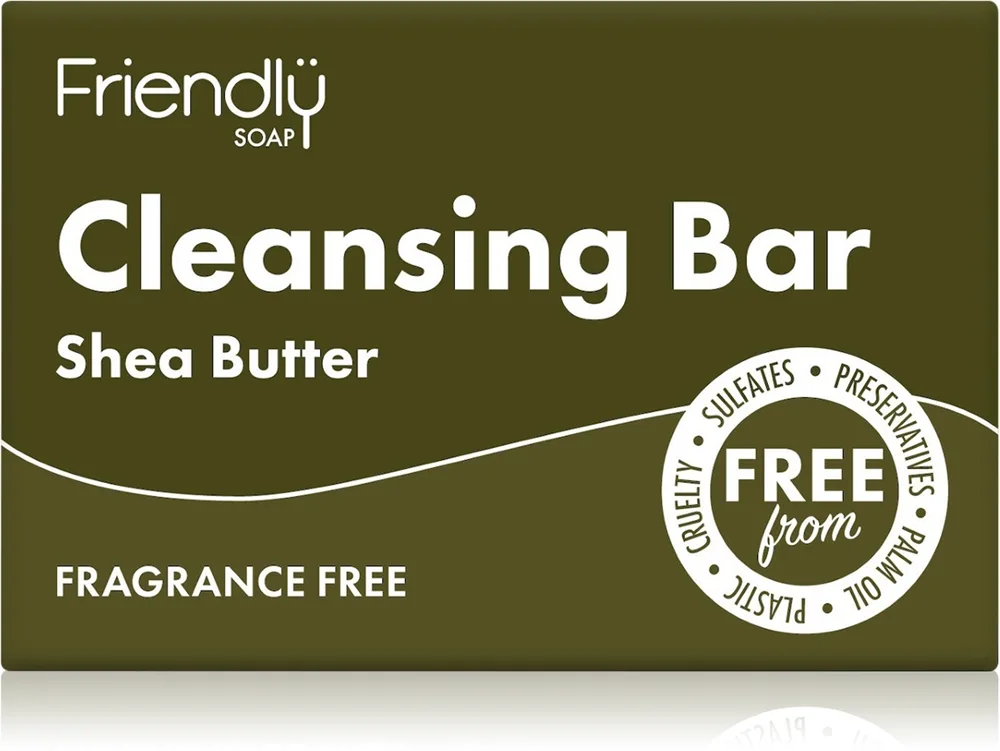 Friendly Soap Cleansing Bar Shea Butter Naturlig tvål för ansikte 95 g