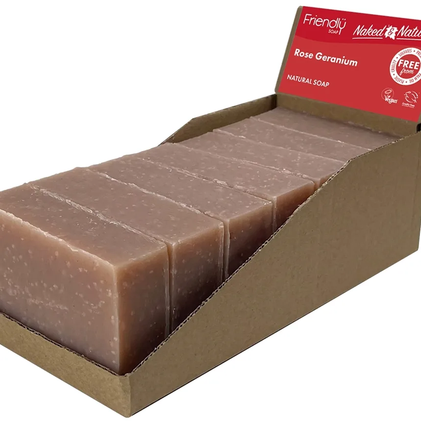 Friendly Soap Natural Soap Rose Geranium Naturlig tvål 7x95 g