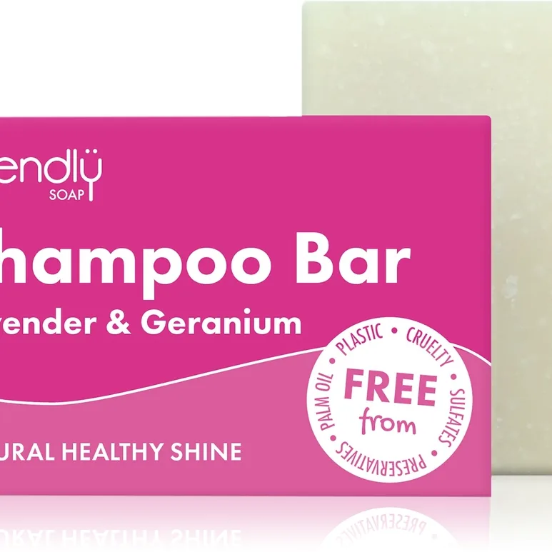 Friendly Soap Natural Shampoo Bar Lavender & Geranium Naturlig sæbe til Hår 95 g