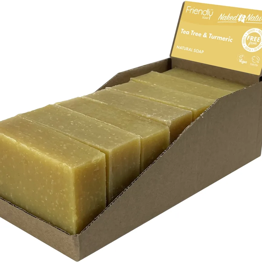 Friendly Soap Natural Soap Tea Tree & Turmeric Naturlig sæbe 7x95 g