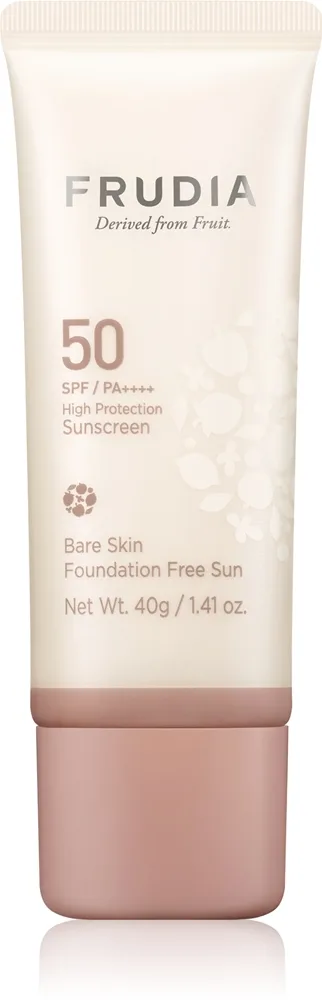 Frudia Sun Bare Skin Foundation suojaava mineraalineste kasvoille ihon sävyn tasoittamiseen SPF 50 40 g