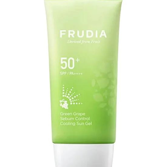 Frudia Sun Green Grape Sebum Control Fuktgivande sol-gel för fet och blandhud SPF 50+ 50 g