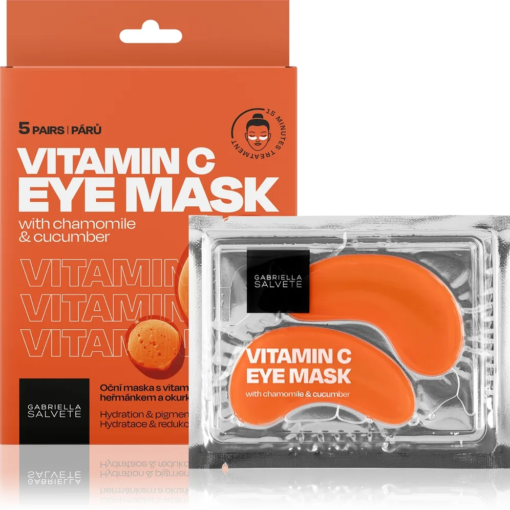 Gabriella Salvete Eye Mask Vitamin C Ögonmask för lyster och återfuktning 5 st.