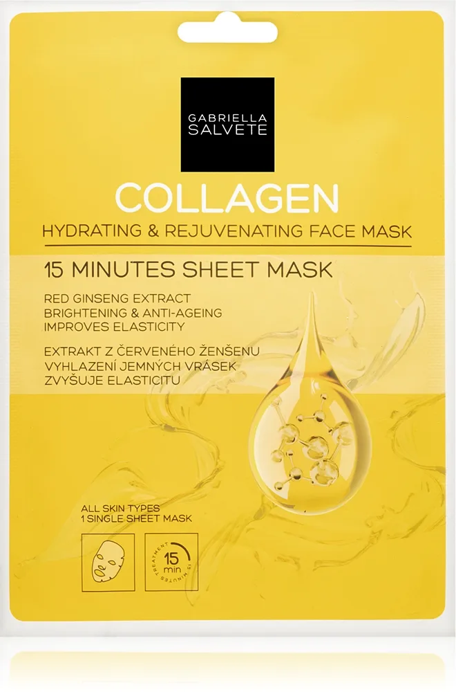 Gabriella Salvete Face Mask Collagen Arkmask med uppljusande och mjukgörande effekt 1 st.