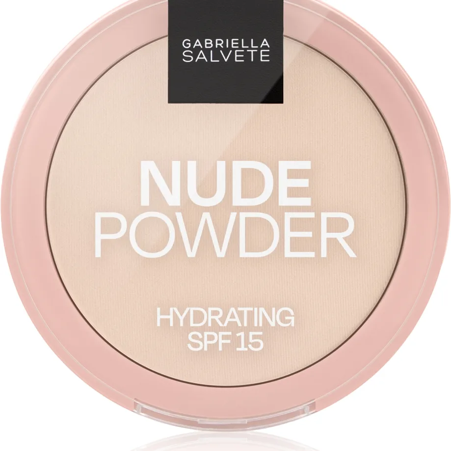 Gabriella Salvete Fixing Powder Hydrating Fint presset pudder SPF 15 Skygge 01 Pure Nude 8 g