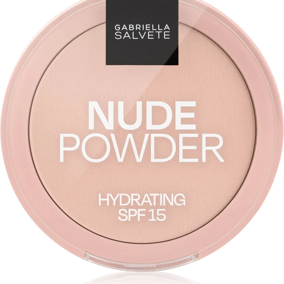 Gabriella Salvete Fixing Powder Hydrating Fint presset pudder SPF 15 Skygge 02 Light Nude 8 g
