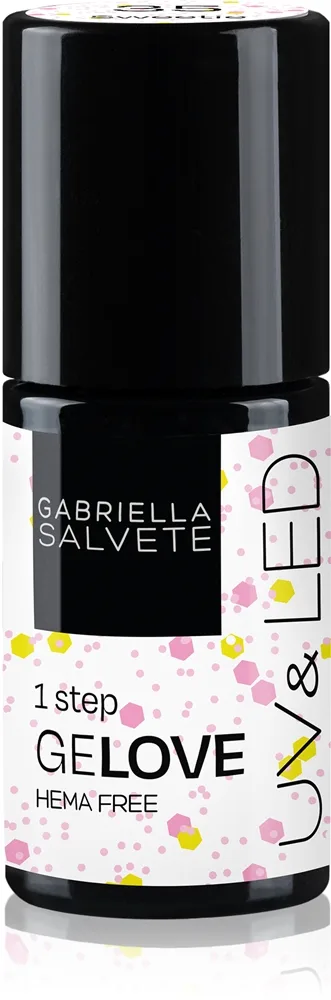 Gabriella Salvete GeLove One Step Gel nagellack för UV / LED härdning med glitter Skugga 34 Funny 8 ml