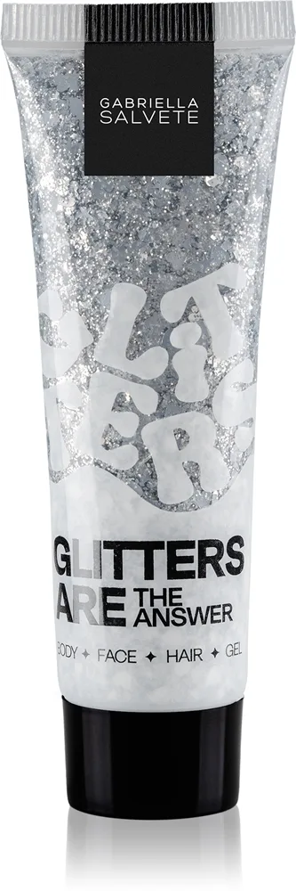 Gabriella Salvete Glitters Are The Answer Glitter för ansikte, kropp och hår Skugga Silver 30 ml