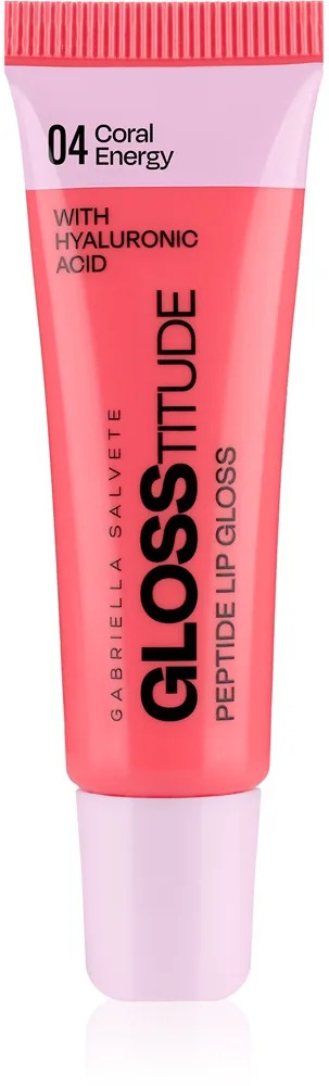 Gabriella Salvete Glosstitude Peptide Lip Gloss kosteuttava huulikiilto sävy 04 Coral Energy 10 ml
