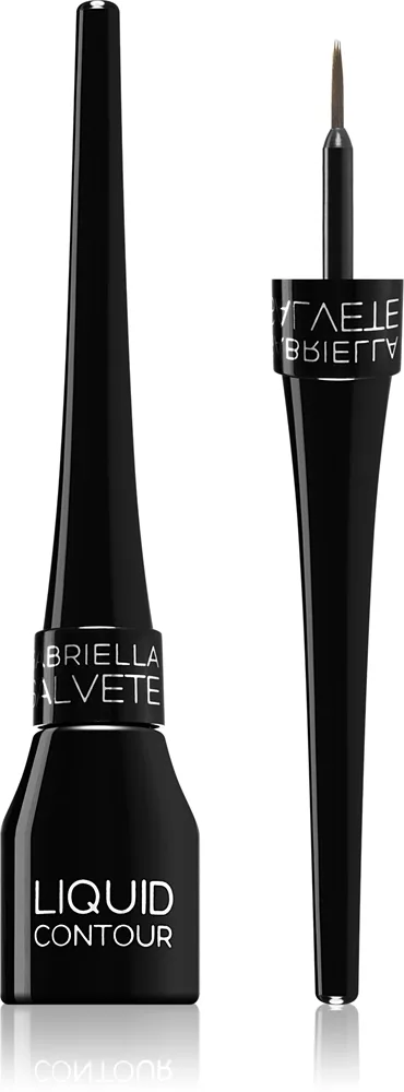 Gabriella Salvete Liquid Contour Vattentät eyeliner med borste Skugga 01 Black 4 ml