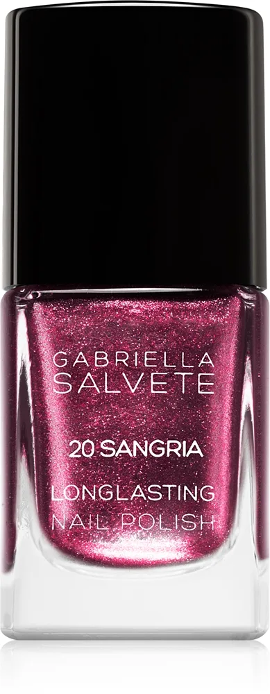 Gabriella Salvete Longlasting Enamel pitkäkestoinen kynsilakka sisältää kimalteita sävy 20 Sangria 11 ml