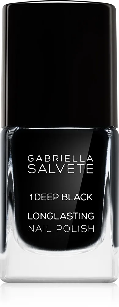 Gabriella Salvete Longlasting Enamel Långvarig nagellack med högglansig effekt Skugga 01 Deep Black 11 ml