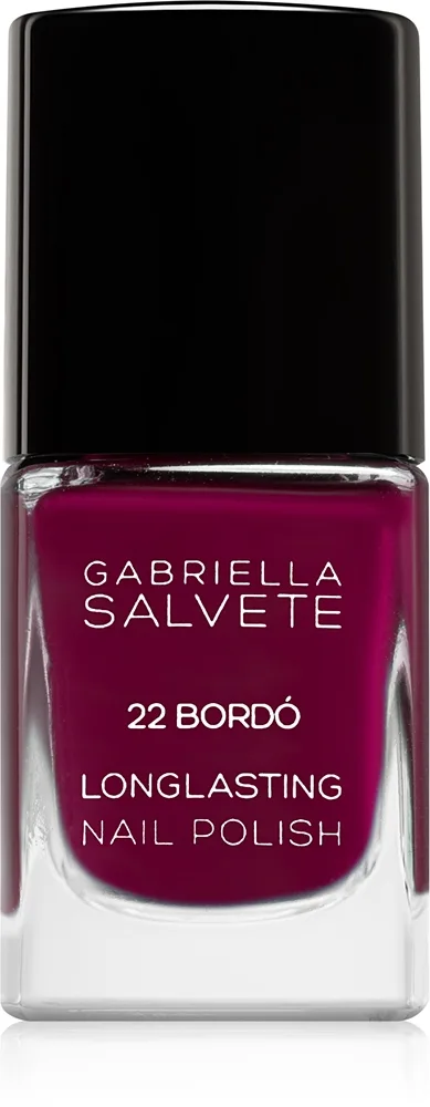 Gabriella Salvete Longlasting Enamel Långvarig nagellack med högglansig effekt Skugga 22 Bordó 11 ml