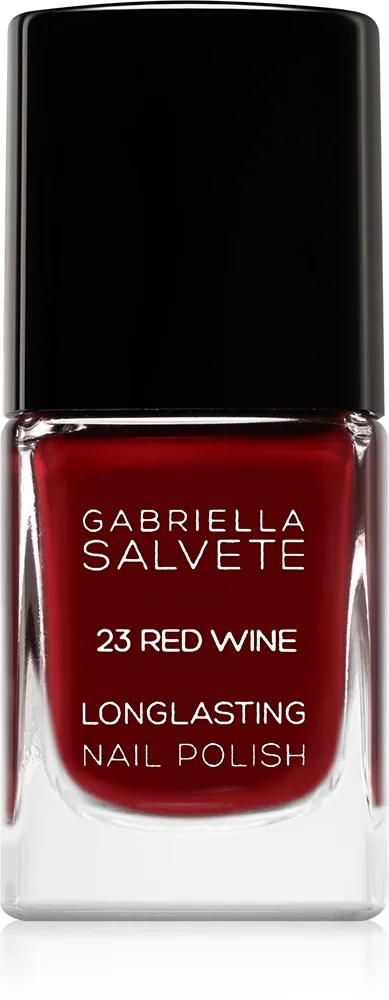 Gabriella Salvete Longlasting Enamel Långvarig nagellack med högglansig effekt Skugga 23 Red Wine 11 ml