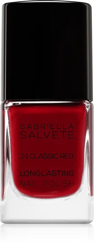 Gabriella Salvete Longlasting Enamel Långvarig nagellack med högglansig effekt Skugga 24 Classic Red 11 ml