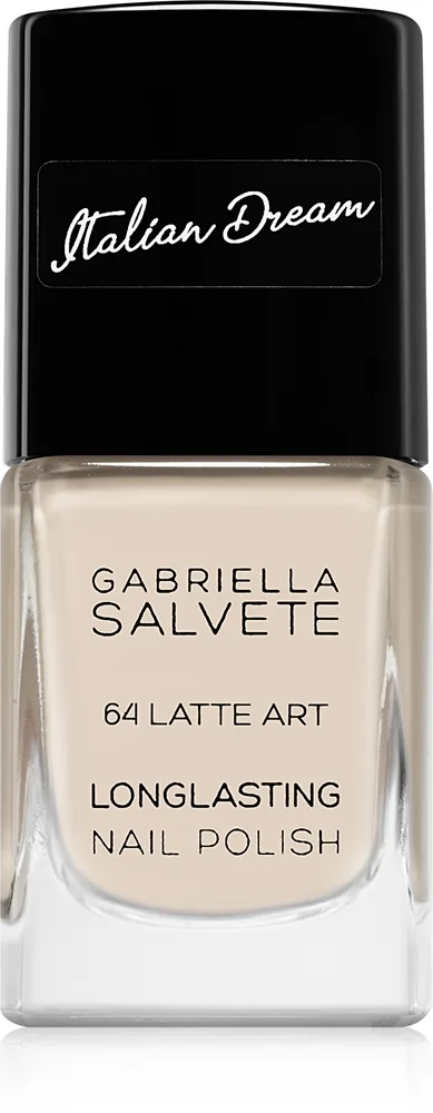 Gabriella Salvete Longlasting Enamel Långvarig nagellack med högglansig effekt Skugga 64 Latte Art 11 ml