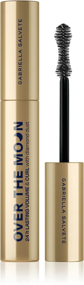 Gabriella Salvete Over The Moon 24H Volume & Curl Langtidsvarende volumen-mascara Med diamantstøv Skygge Black 9.5 ml