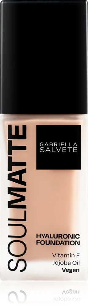 Gabriella Salvete SoulMatte Hyaluronic Foundation Langtidsholdbar foundation med mat effekt Skygge 03N Beige Neutral 30 ml