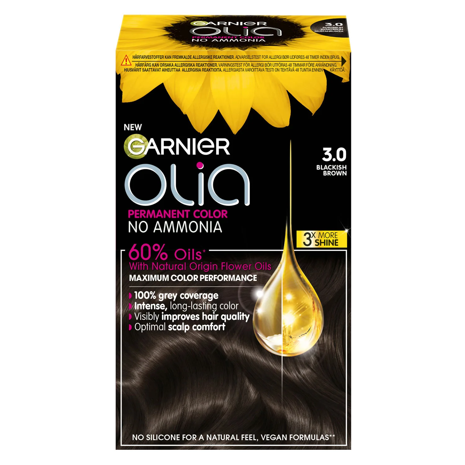 Garnier Olia Permanent Color 3.0 Blackish Brown
