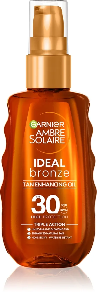 Garnier Ambre Solaire Ideal Bronze olie til pleje og solbadning SPF 30 150 ml