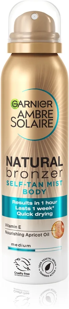 Garnier Ambre Solaire Natural Bronzer Selvbrunerspray til krop Skygge Dark 150 ml