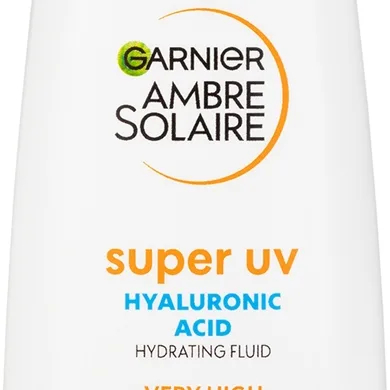 Garnier Ambre Solaire Super UV Hyaluronic Acid Lättviktsskyddsvätska med återfuktande effekt SPF 50+ 40 ml