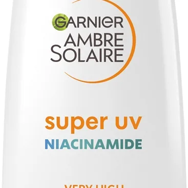 Garnier Ambre Solaire Super UV Niacinamide Lättviktsskyddsvätska för att behandla hudbristningar SPF 50+ 40 ml