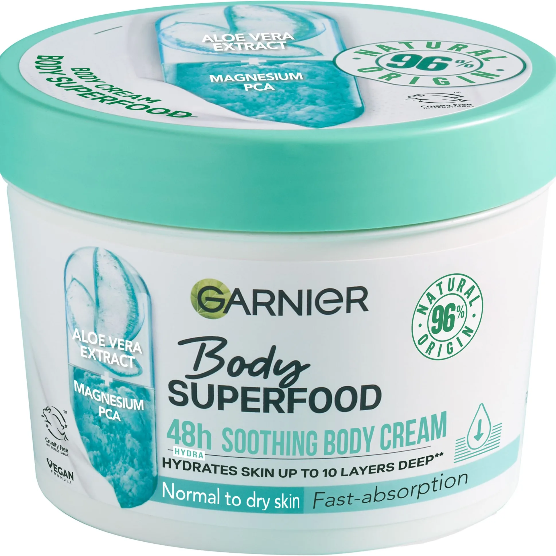 Garnier Body Superfood Aloe Body Cream - 380 ml.