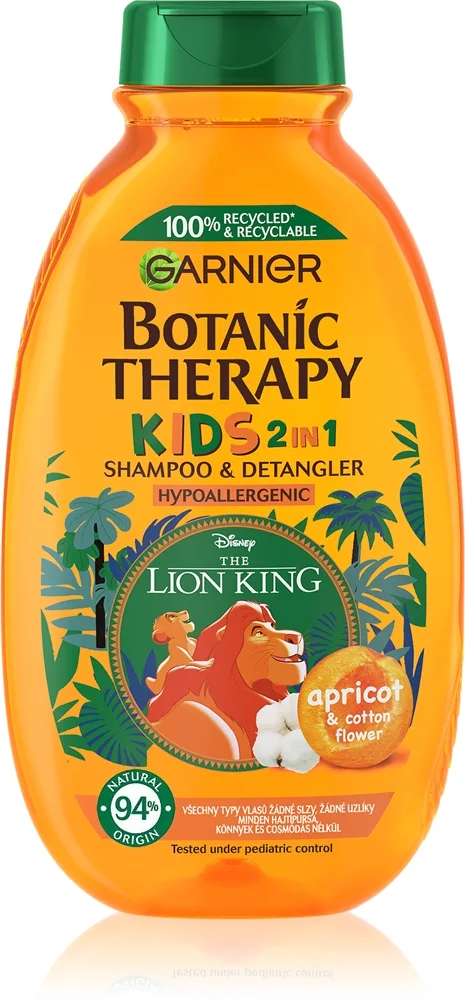 Garnier Botanic Therapy Disney Kids shampoo ja hoitoaine 2in1 hiusten selvittämistä helpottamaan lapsille 400 ml