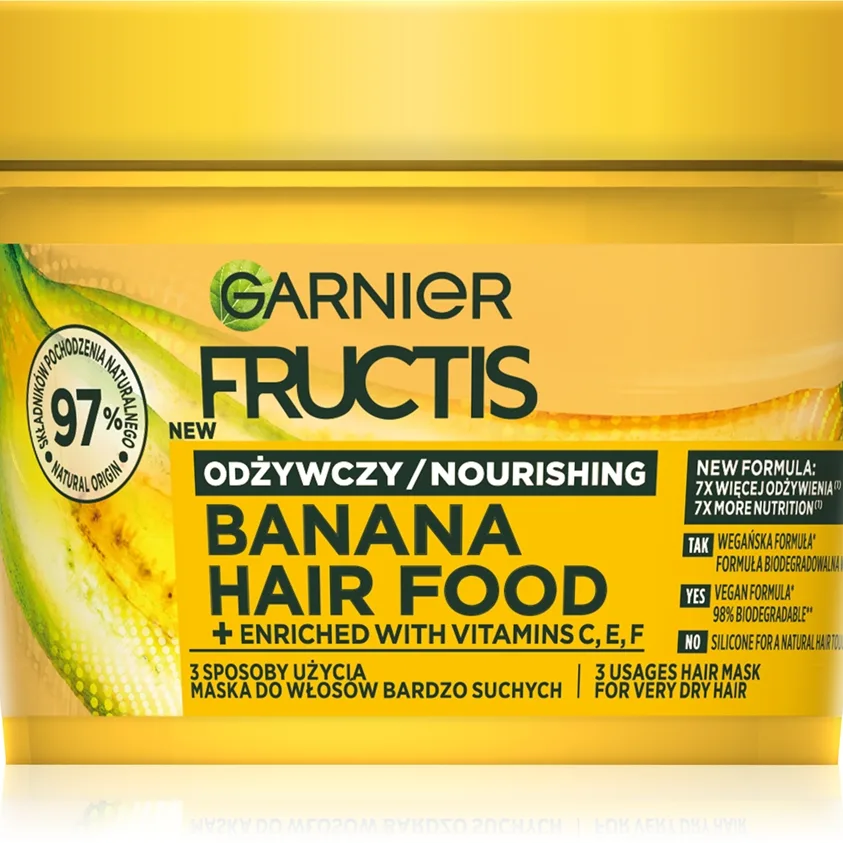 Garnier Fructis Banana Hair Food Närande mask för torrt hår 400 ml