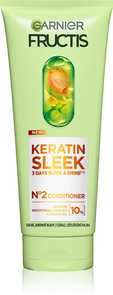 Garnier Fructis Keratin Sleek Balsam för torrt och sprött hår 200 ml