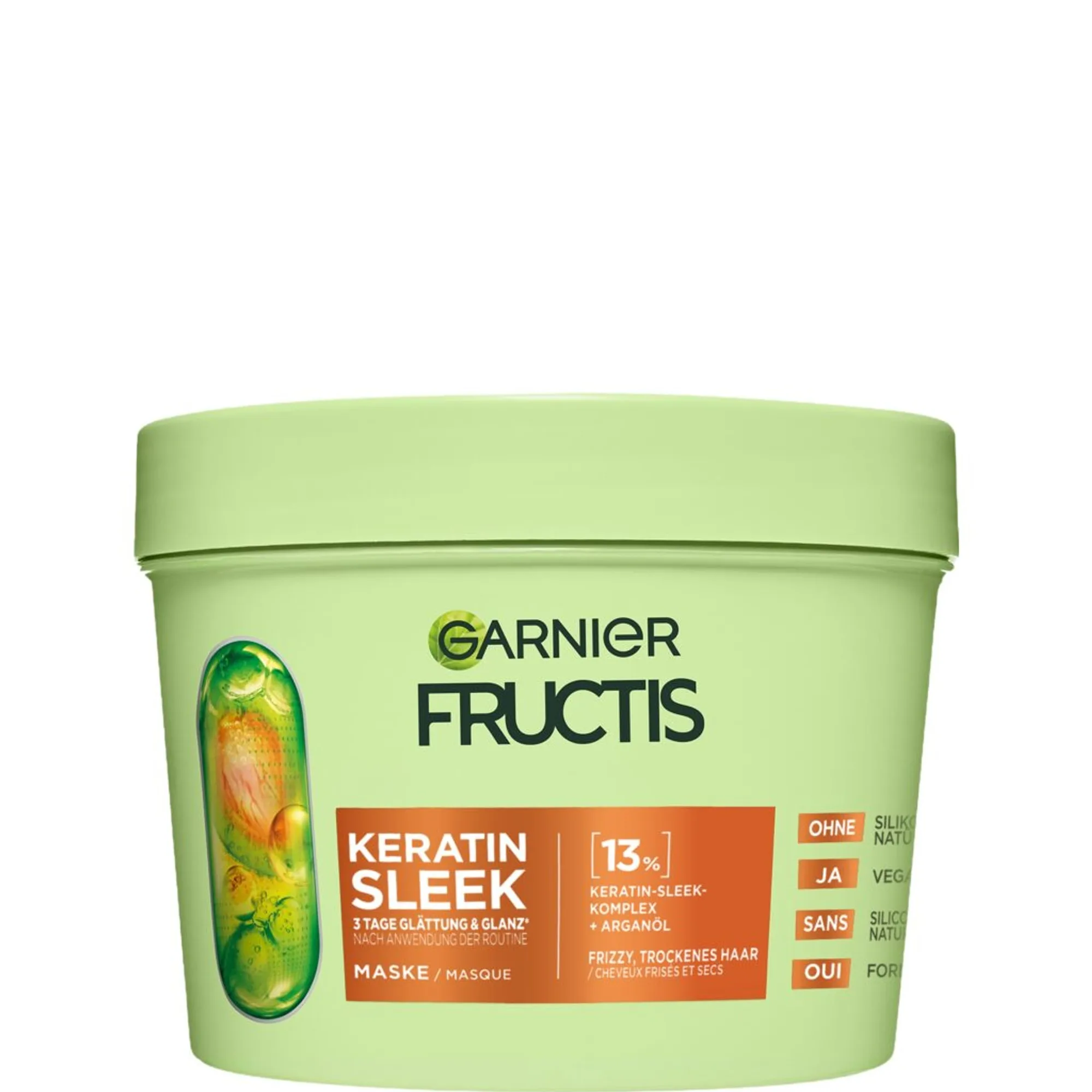 GARNIER Fructis Keratin Sleek Maske Hårinpackning