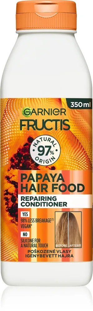 Garnier Fructis Papaya Hair Food elvyttävä hoitoaine vaurioituneille hiuksille 350 ml