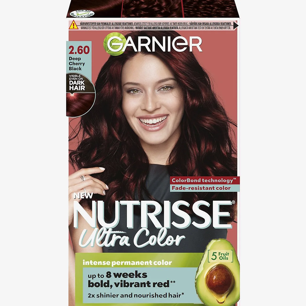 Garnier Garnier, Nutrisse, Ultra Color, 2.60 Deep Cherry Black - Nude - 1 stk