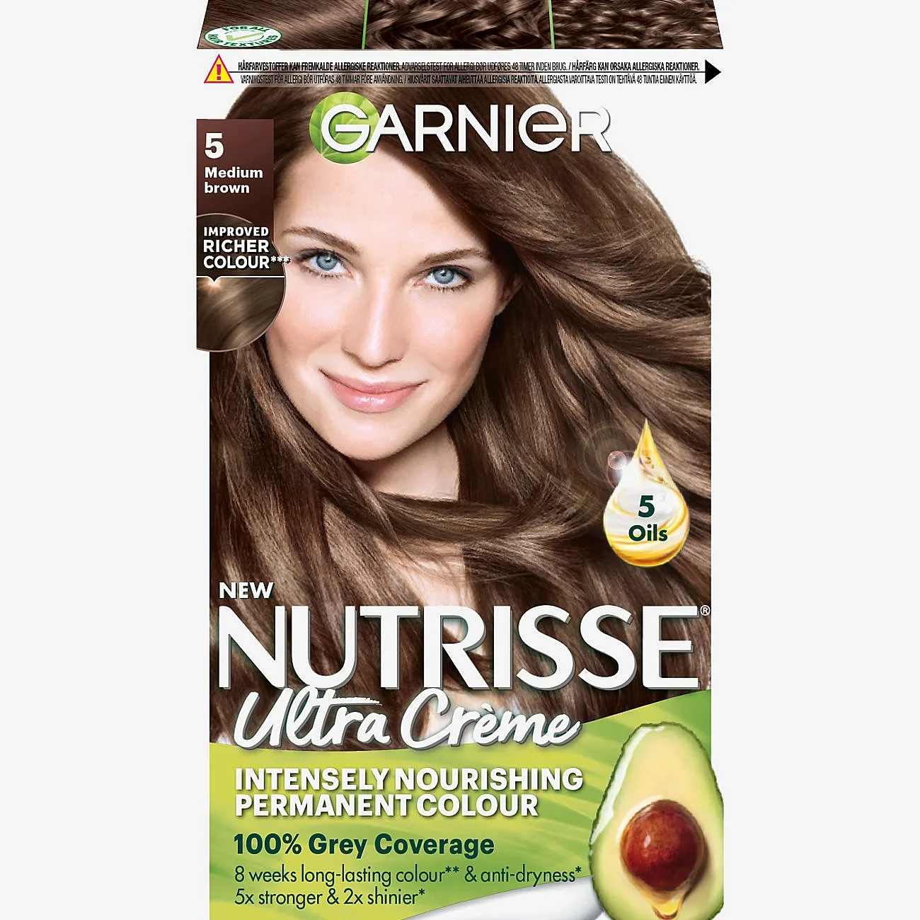 Garnier Garnier Nutrisse Ultra Crème 5.0 Medium Brown - Nude - 1 stk