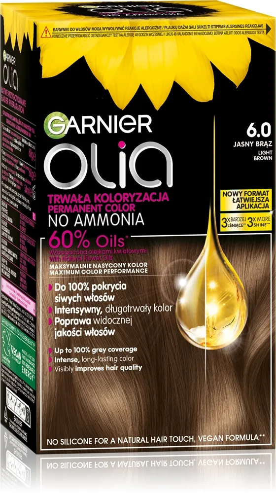 Garnier Olia Big Kit kestohiusväri sävy 6.0 Light brown 1 kpl