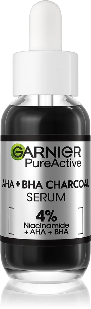 Garnier Pure Active Charcoal Serum för att behandla hudbristningar 30 ml