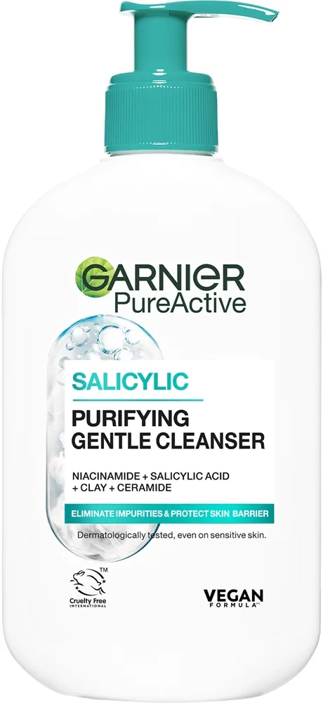 Garnier Pure Active Salicylic Fuktgivande reningsgel för att behandla hudbristningar 250 ml