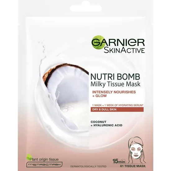 Garnier Skin Active Nutri Bomb Mily Tissue Mask Intensly Nourishes + Glow 28 g