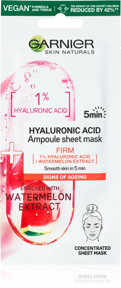 Garnier Skin Naturals Ampoule Sheet Mask Fuktgivande och vitaliserande arkmask 15 g