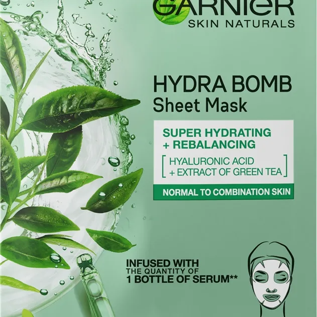 Garnier Textil Masks Hydra Bomb Fuktgivande arkmask för ansiktet 28 g