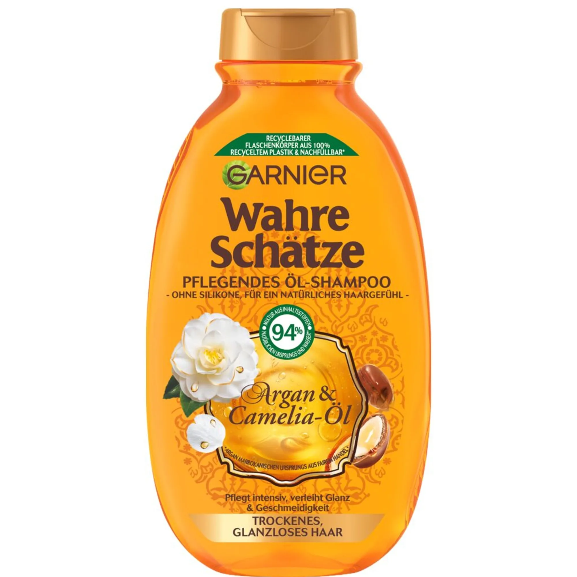 GARNIER Wahre Schätze Pflegendes Öl-Shampoo Argan & Camelia-Öl Shampoo