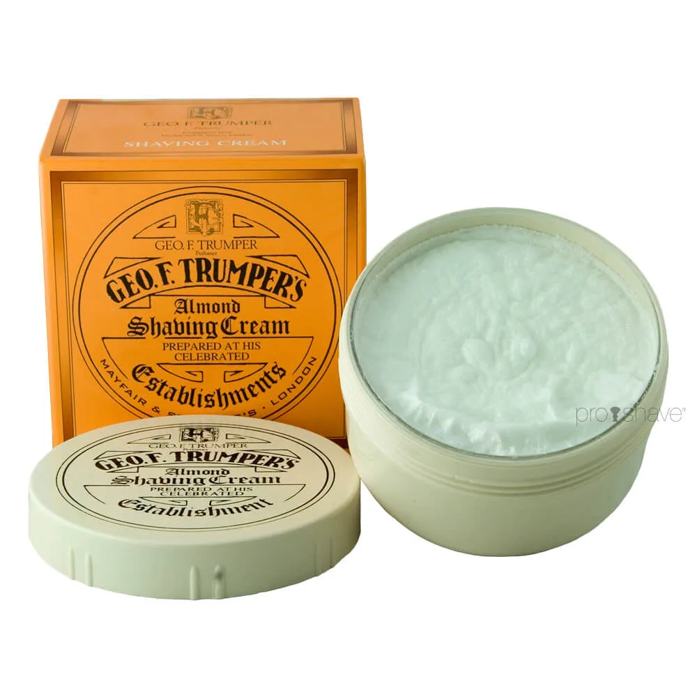 Geo F. Trumper Barbercreme i skål, Mandel, 200 gr.