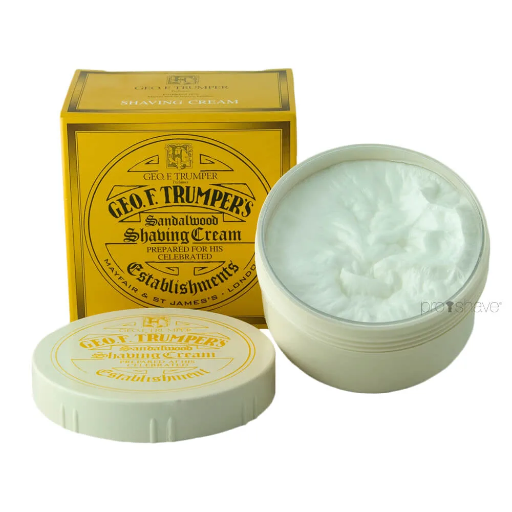 Geo F. Trumper Barbercreme i skål, Sandeltræ, 200 gr.