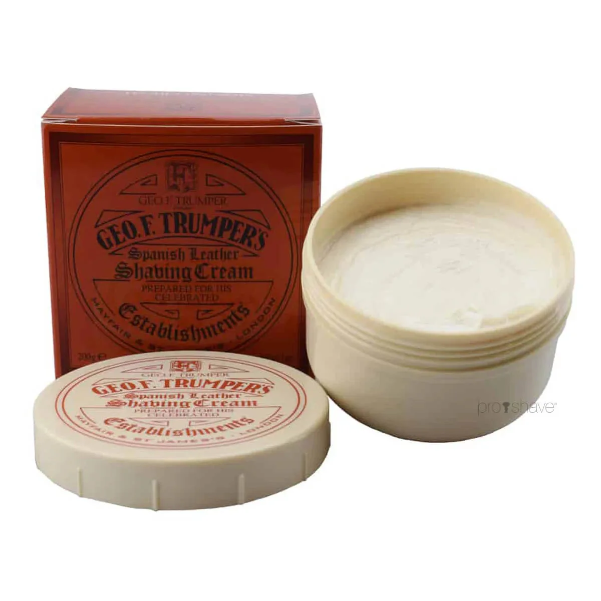 Geo F. Trumper Barbercreme i skål, Spanish Leather, 200 gr.