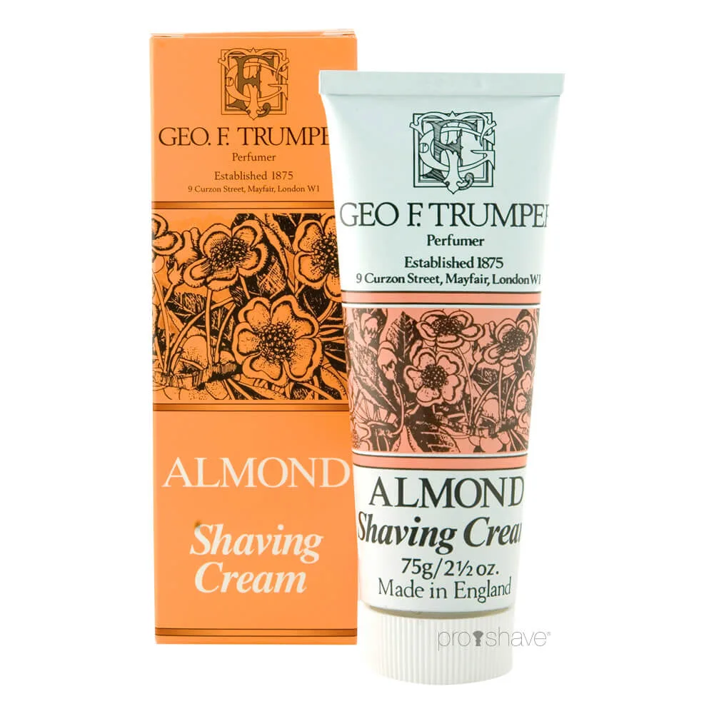 Geo F. Trumper Barbercreme på tube, Mandel, 75 gr.