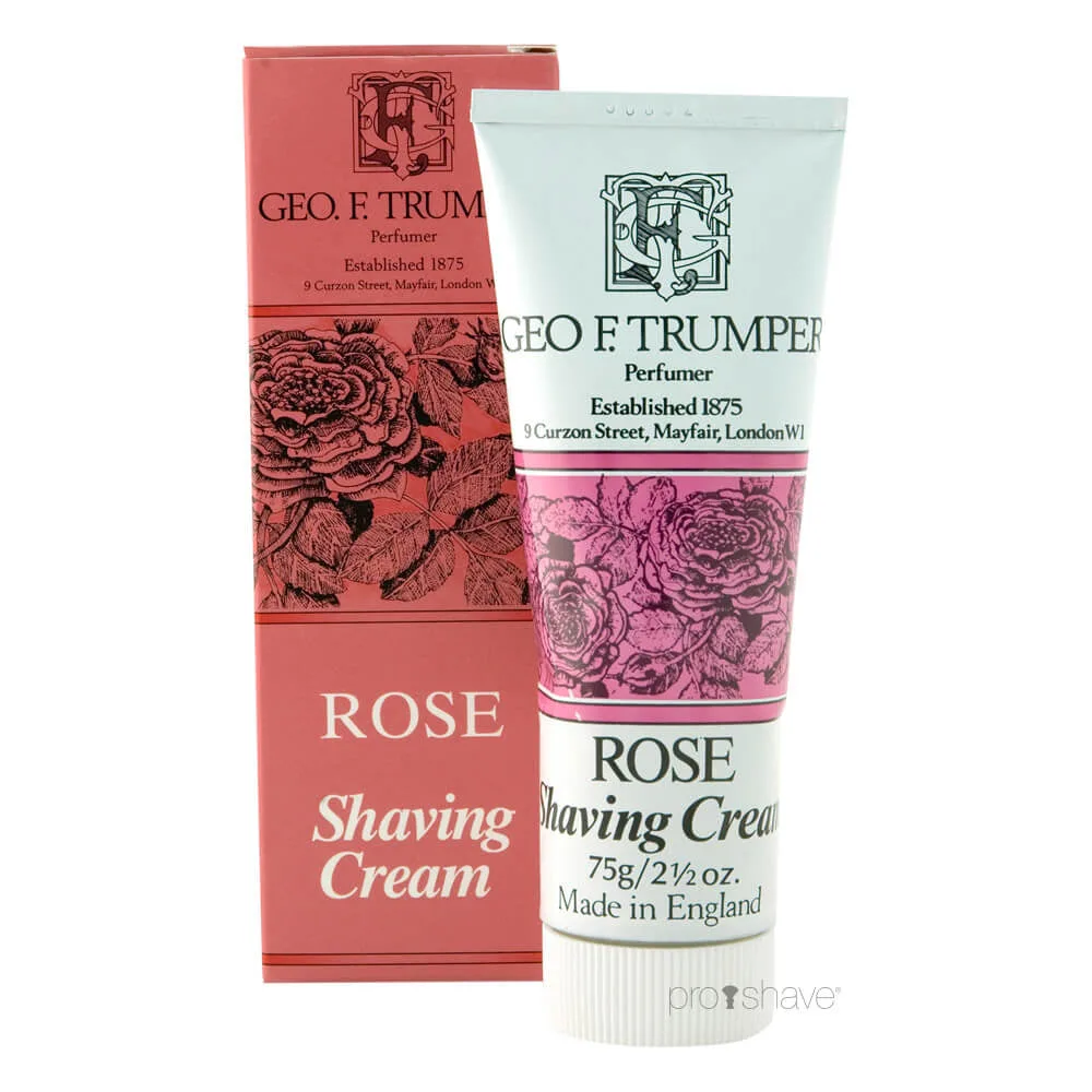 Geo F. Trumper Barbercreme på tube, Rose, 75 gr.
